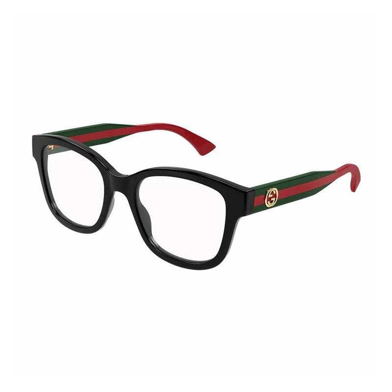 Gucci Temple Pattern Rectangular Optical Frame Women s Black Black 51 glasses case (random size and color) + glasses cloth чёрный
