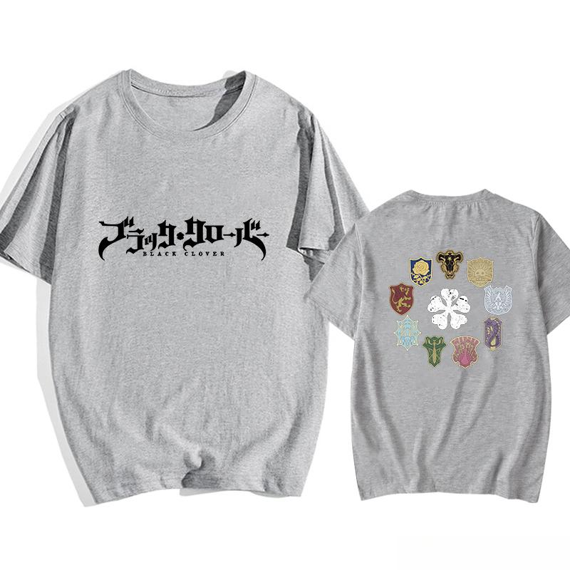 Anime Black Clover Pattern Printed T-shirt Street High Quality Casual T-shirt Anime T-shirt Tops Oversized T Shirt Men Clothing