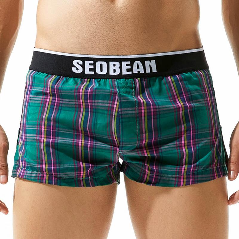 Mens Underwear Boxer Shorts Cotton Men Trunks Boxers Sexy Low-waist Sleepwear Home Wear Shorts Men Underpants