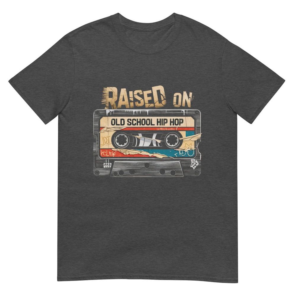 Raised On Old School Hip Hop Tshirt Cassette Graffiti Rap Tshirt