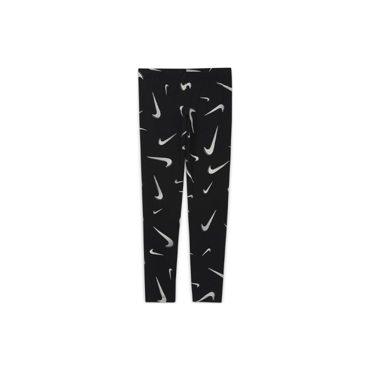 Nike Kids Sportswear Favorites All Over Logo Print Tight Fitness Knit Pants Kids bottoms Black DA1239-010