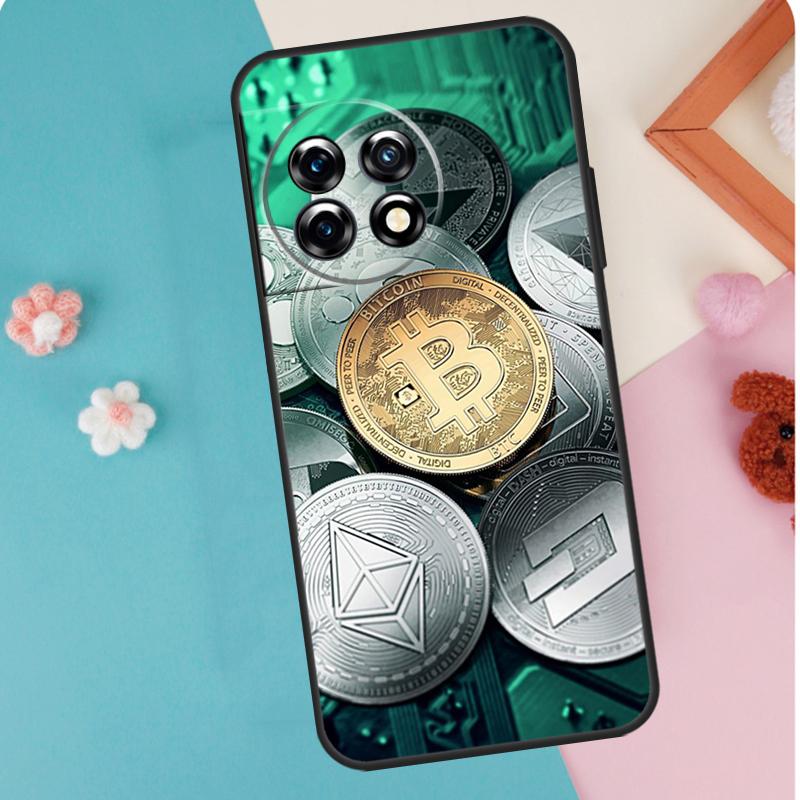 Bitcoin BTC Case For OnePlus 12 11 9 10 Pro 9RT 10T 10R 12R OnePlus Nord N10 N20 CE 2 3 Lite 2T Coque