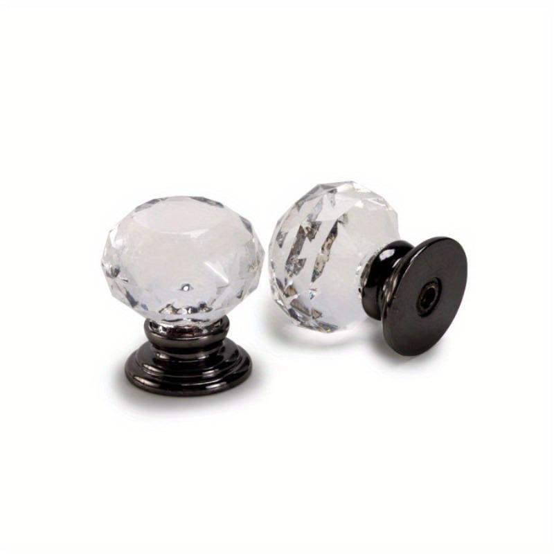 5pcs Crystal Acrylic Round Handles Drawer Handles Furniture Hardware Cabinet Door Handles