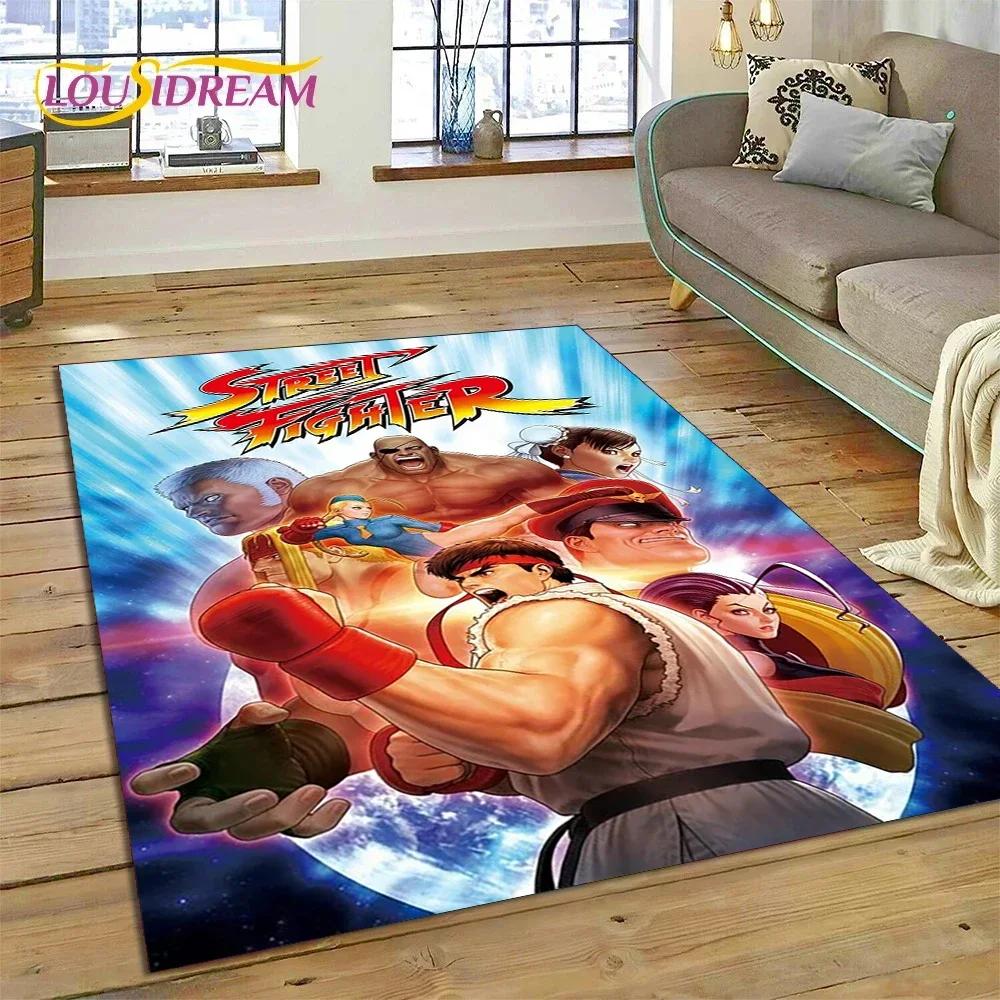 3D Retro Game Street Fighter SF Carpet Rug for Bedroom Living Room Home Sofa Decoration,Children Game Large Decor Floor Mat Gift