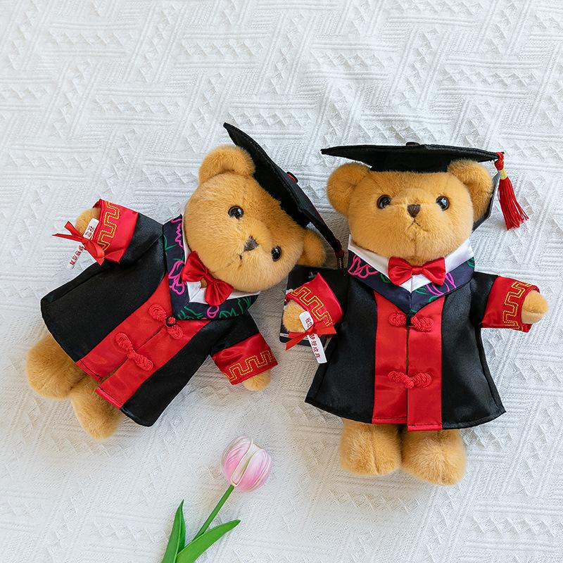 Doctor Hat Bear Doll Plush Toy Bachelor Suit Teddy Bear Doll Student Graduation Commemorative Gift