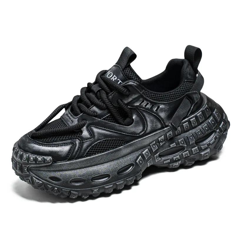 

Мужские винтажные уличные кроссовки для скейтбординга на платформе, кроссовки для спорта на открытом воздухе, высококачественные дышащие повседневные туфли 39 чёрный