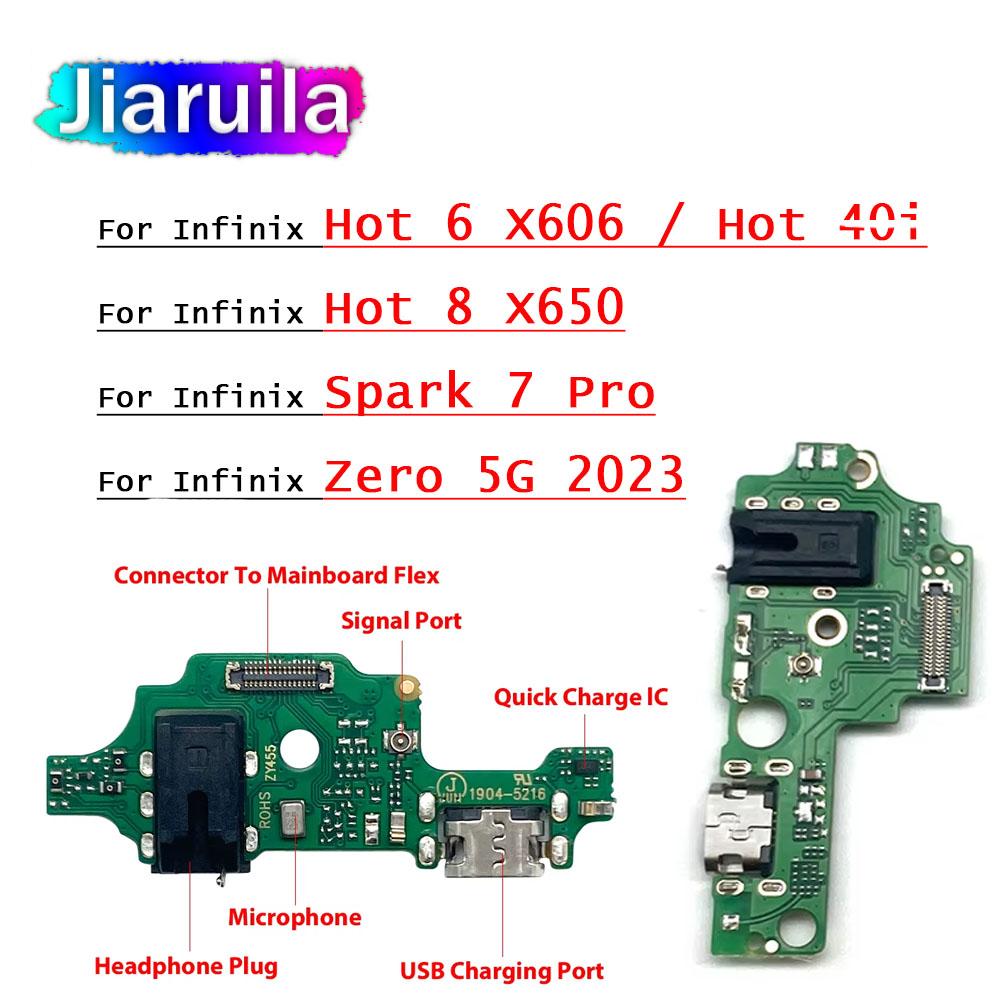 11Pcs Charging Port Flex Cable For Infinix Hot 6 Hot 11i Spark 7 Pro Tecno Pop 1 Plus USB Charger Dock Connector With Microphone