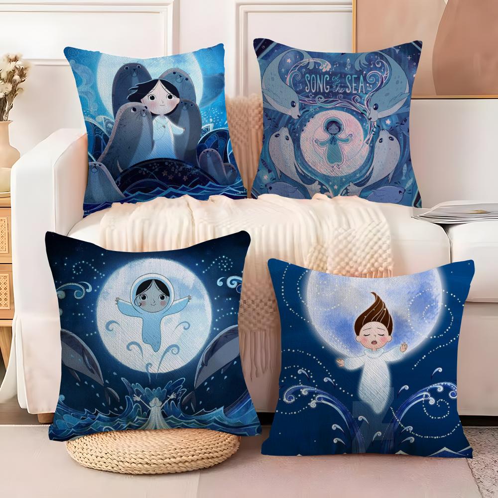 Irland SSong des Meeres Kissenbezug Weicher Plüschstoff Beidseitig Bedruckter Sofakissenbezug für Alle Jahreszeiten Heimdekoration Geschenk