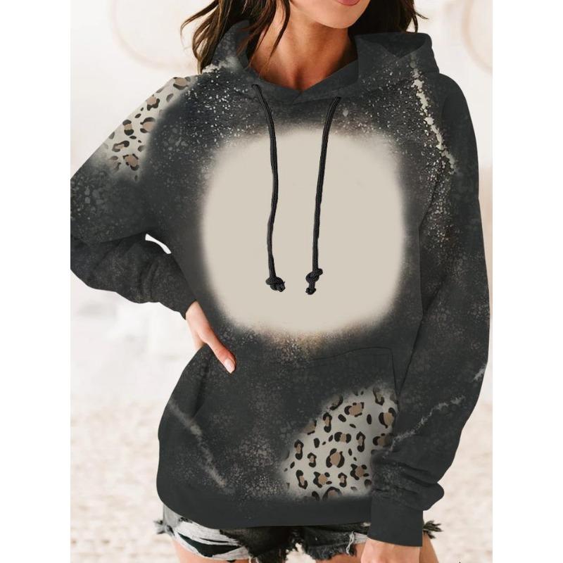 Jaro Podzim Barevně blokovaná Tištěná 3D Módní Ležérní Mikina s kapucí Mikiny a Mikiny (Ženy)