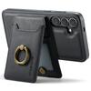 For Samsung Galaxy S25+ Magnetic Case PC+TPU+PU Phone Cover with Card Holder