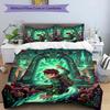 3-teiliges Bettbezug-Set (1 * Bettbezug + 2 * Kissenbezug, ohne Kern), Ben 10 Cartoon-Aufdruck Bettwäsche-Set, Schlafzimmer-Dekoration, Ganzjahres, Geburtstagsgeschenk