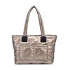 Large-capacity cotton clothing bag women's 2025 new Korean version solid color simple women's shoulder messenger bag commuter tote bag