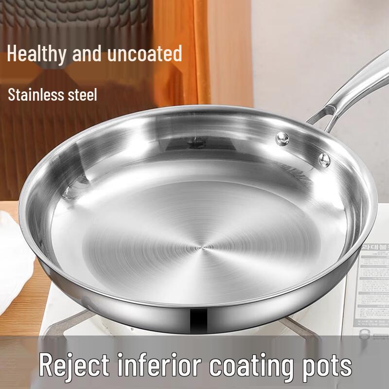 Stainless Steel Non-Stick Frying Pan with Lid