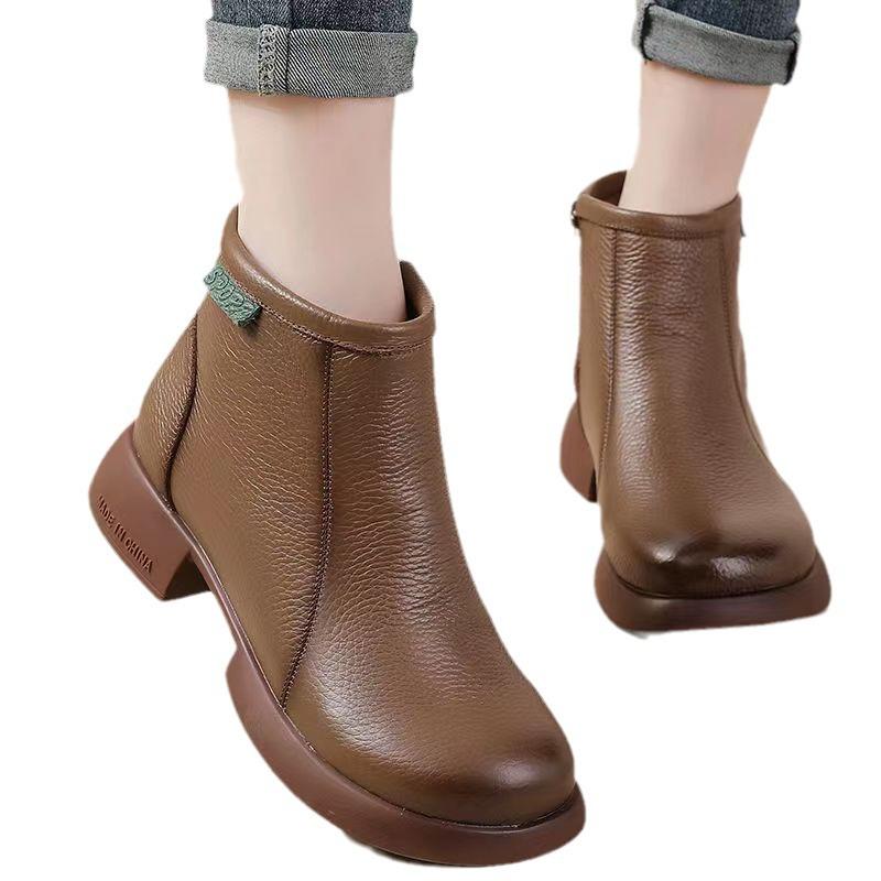 Retro Elegant Style Fashionable Women's Short Boots Autumn and Winter New Casual Versatile Soft Sole Comfortable Martin Boots Women