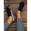 A Large-sized, Breathable, Two-tone, Front-lacing, Lightweight Sports Shoe for Women