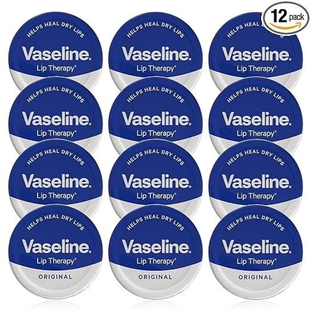 Вазелин Бальзам для губ Vaseline Lip Therapy в жестяной банке 20 г x 12 шт.