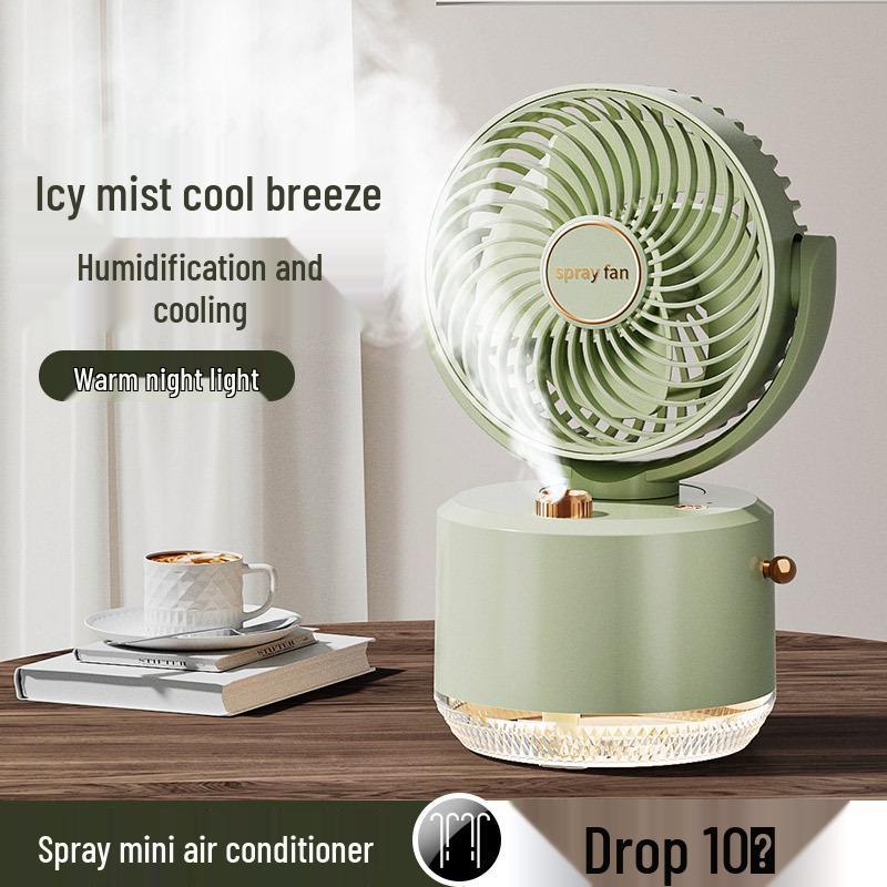 Portable Desktop Spray Fan with Humidification - Ideal for Office, Dorm, or Gift