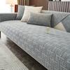 Solid Color Sofa Cover Thicken Chenille Jacquard Plaid Sofa Cushion Non-Slip Living Room Furniture Sofa Backrest Pillow Cover