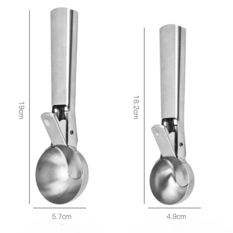 Stainless Steel Ice Cream Scoop Multifunctional Dual-Purpose Fruit Scoops Ice Cream Scoop Cookie Dough Spoon Potato Digging Ball