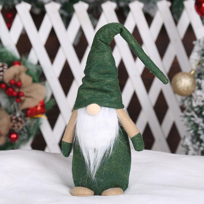 New Christmas Decorations Faceless Old Man Christmas Faceless Doll Window Decorations European and American Santa Claus Decorations