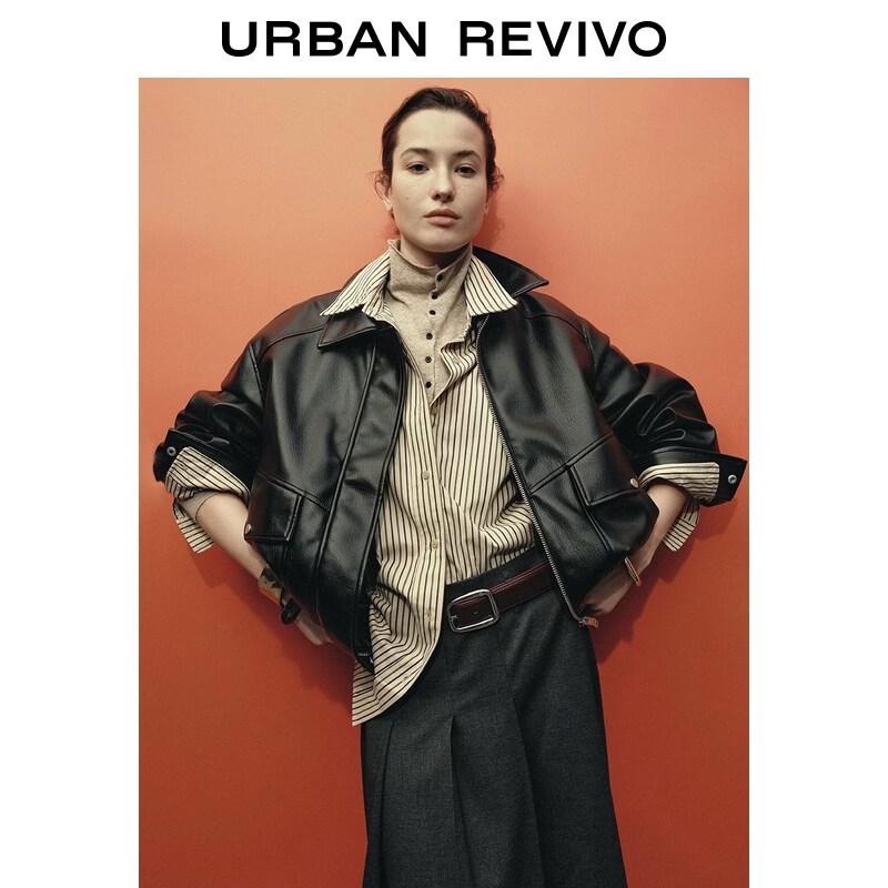 

UR Urban Series Women s PU Lapel Jacket