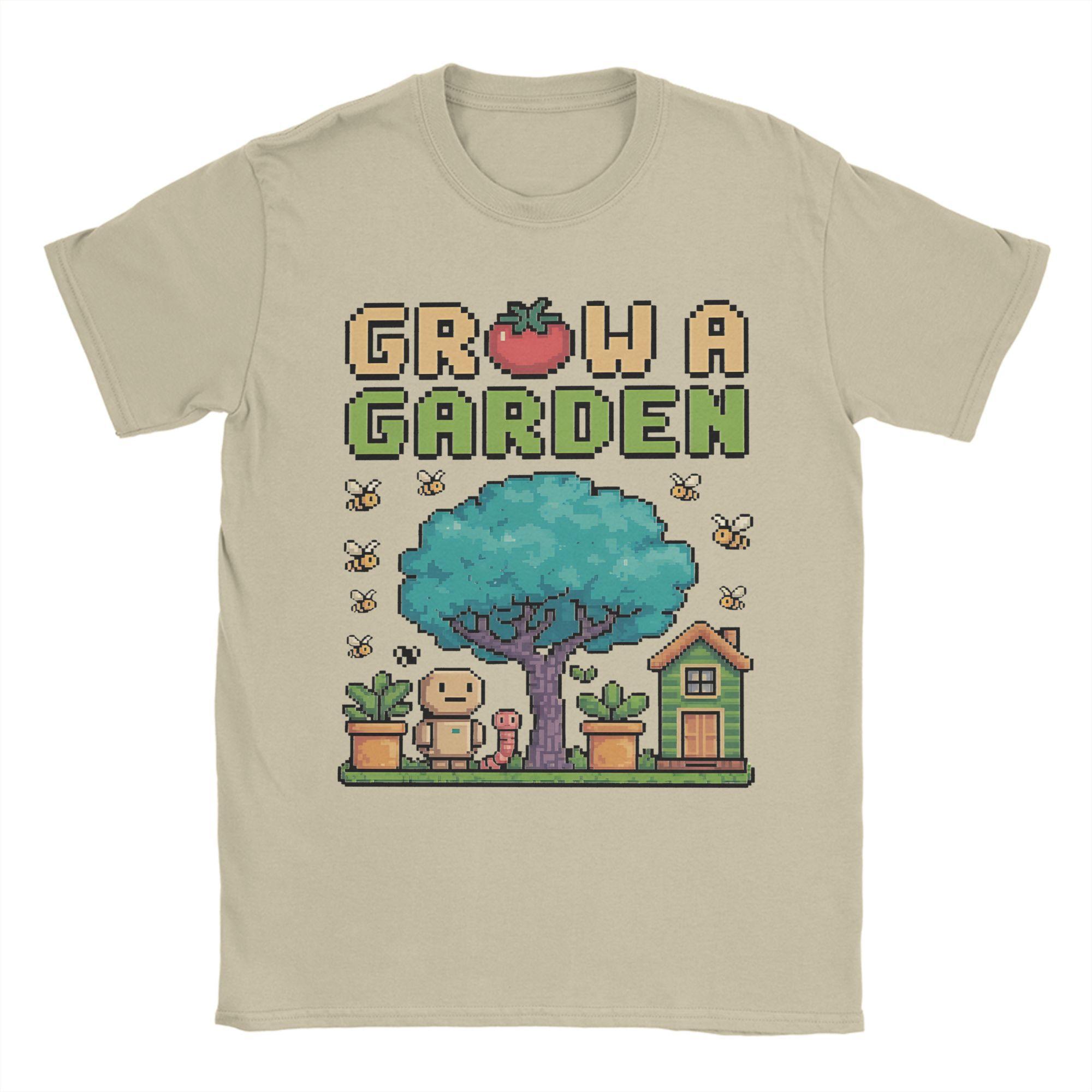 

Casual Grow a Garden Games Tshirts For Men Women Cotton Short Sleeve Round Neck Summer Tops Shirts 4XL