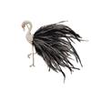 Flamingo Feather Brooch - Creative Soft Animal Corsage for Women