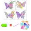 4 szt. DIY diamentowe naklejki malarskie zabawne rzemiosło edukacyjne zwiększa umiejętności kreatywność naklejki na okna motylkowe