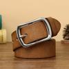 3.8CM Pure Cowhide High Quality Genuine Leather Belts for Men Brand Strap Male Stainless Steel Buckle Business Jeans Cowboy