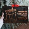 1 Metal Wall Sign Home Wall Decoration Plaque Tin Signboard Spanish No Joke Grill Suitable for Terraces Gardens Living Ro