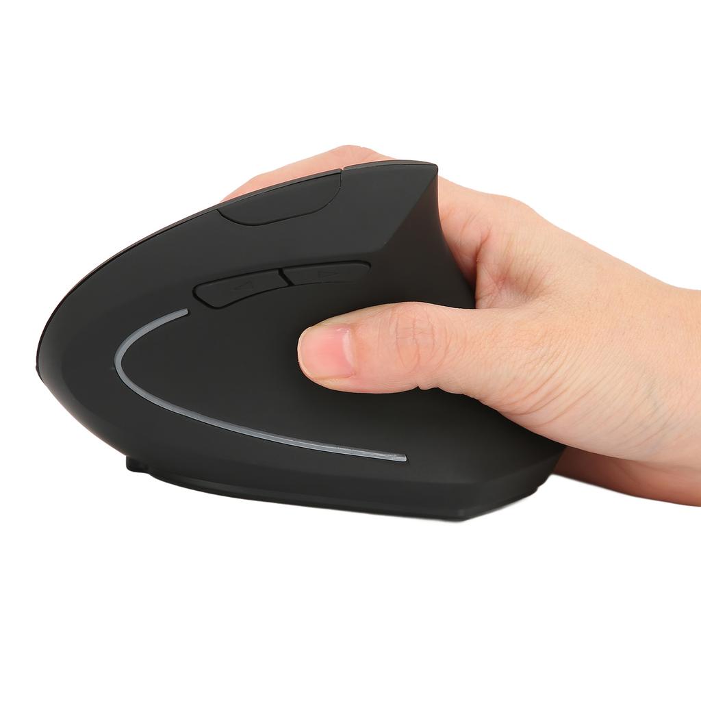 Vertical Mouse Wireless Ergonomic Comfortable Optical Tracking Technology Chargeable Black 6 Keys Computer Supplies