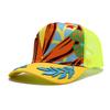 Colorful Leaf Embroidered Mesh Baseball Cap Outdoor Breathable Protection Sun