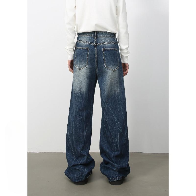 Retro Jeans Men's Loose Straight Wide-leg Pants