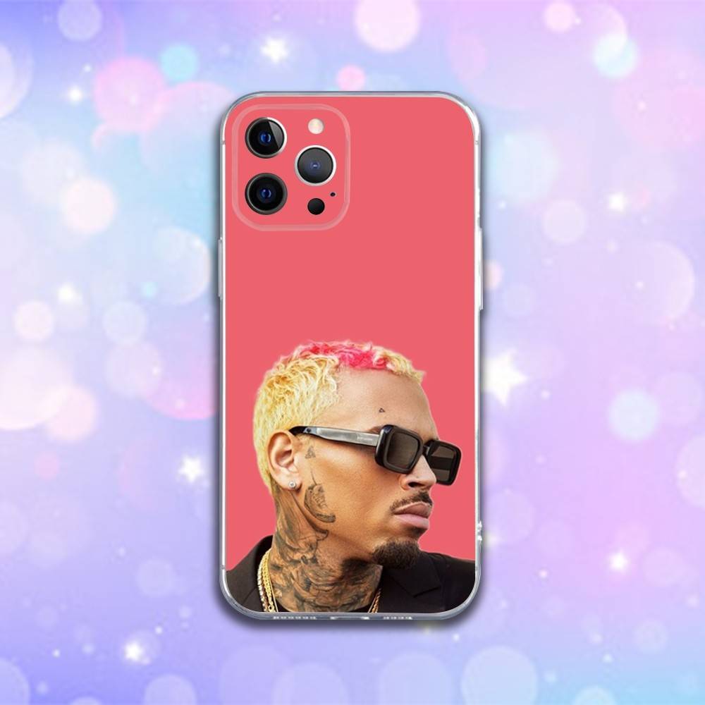 Rapper Chris B-Brown Phone Case For iPhone 16e,16,15,14,13,12,11 Plus,Pro,Max,XR,XS,X,Plus,SE,Mini Transparent Soft Cover