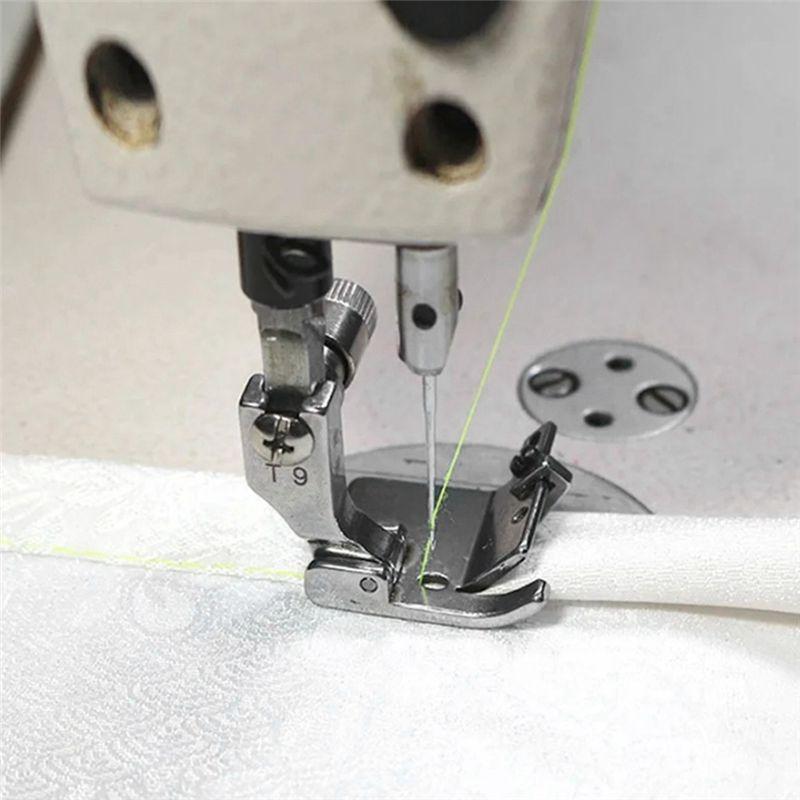 ABWR-2 PCS T9 Universal Presser Foot Silver Steel Hemming 3-In-1 Multifunctional Sewing Machine Presser Foot