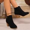 Fashion Winter Ankle Boots for Women Platform Round Toe Comfortable Zipper Short Boots Casual Botas De Mujer Plus Size 35-41 Women Boots