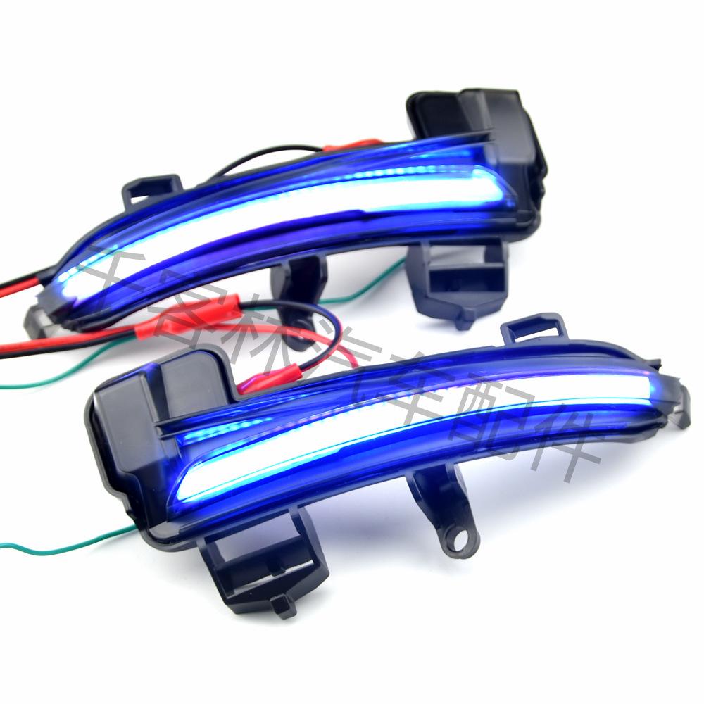 Skoda Superb A7 B8 MK3 III Typ 3V Blue Rearview Mirror Sequential Turn Signal