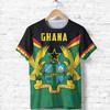 Camisetas Gráficas com a Bandeira de Gana Moda Estampa do Emblema Nacional Ganês Camiseta para Homens Uso Diário Dashiki Academia Roupa Esportiva Tops Roupas