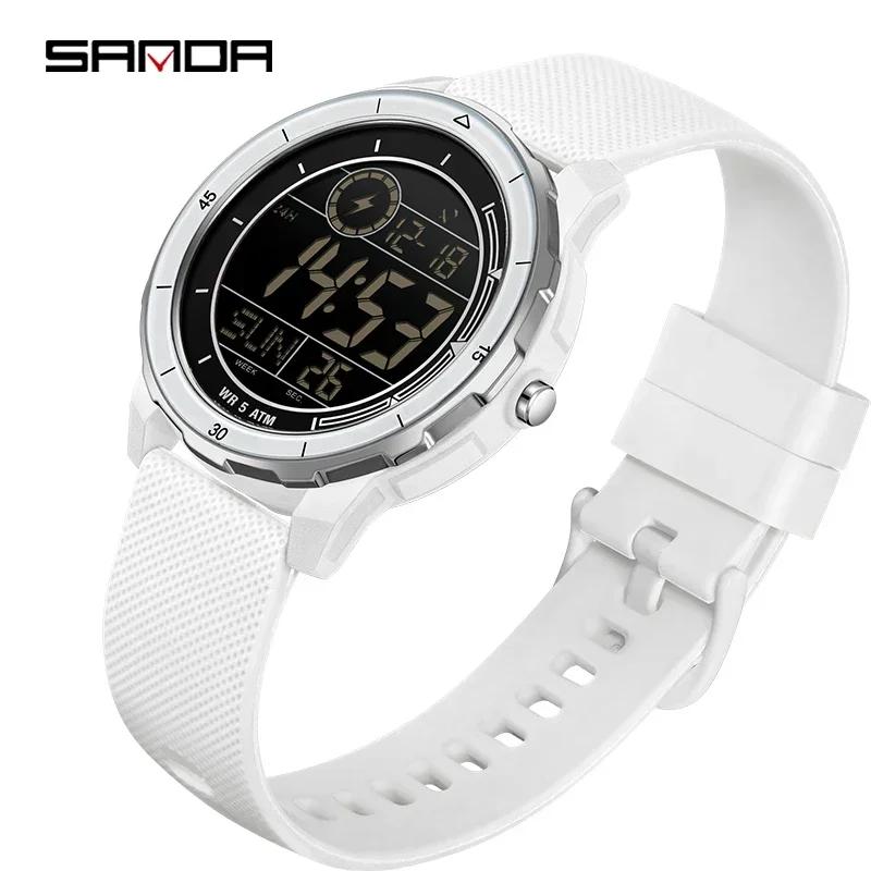 SANDA Outdoor Sport Electronic Watch Men LED Date Alarm Clock Wristwatch Man Countdown Waterproof Military Shock Digital Watches