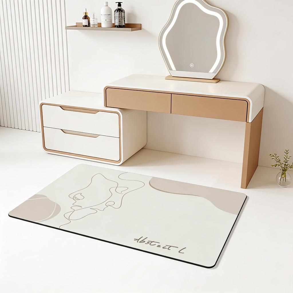 Japanese Diatom Mud Absorbent Non-Slip Quick-Dry Washable Floor Mat for Kitchen & Bathroom