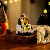 Christmas Ornament Glowing Music House New Music Box Resin Night Light Biscuit Person House Christmas Gift