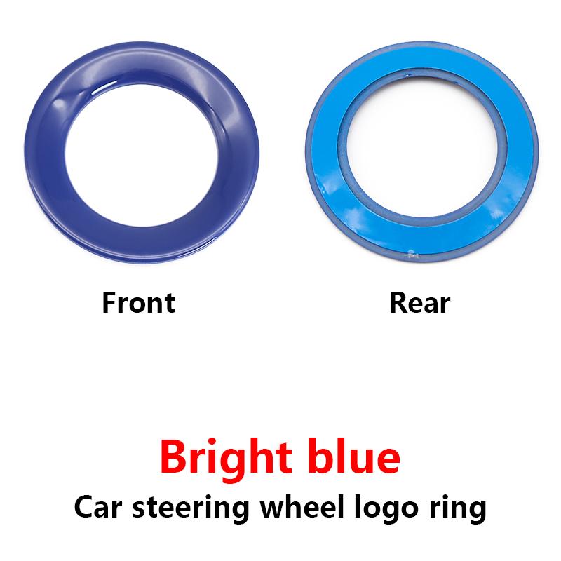 hijk1 ABS Carbon Fiber Pattern Car Logo Steering Wheel Decoration Sticker Accessories For VW R Gti Line Passat Golf 5 6 Polo Scirocco