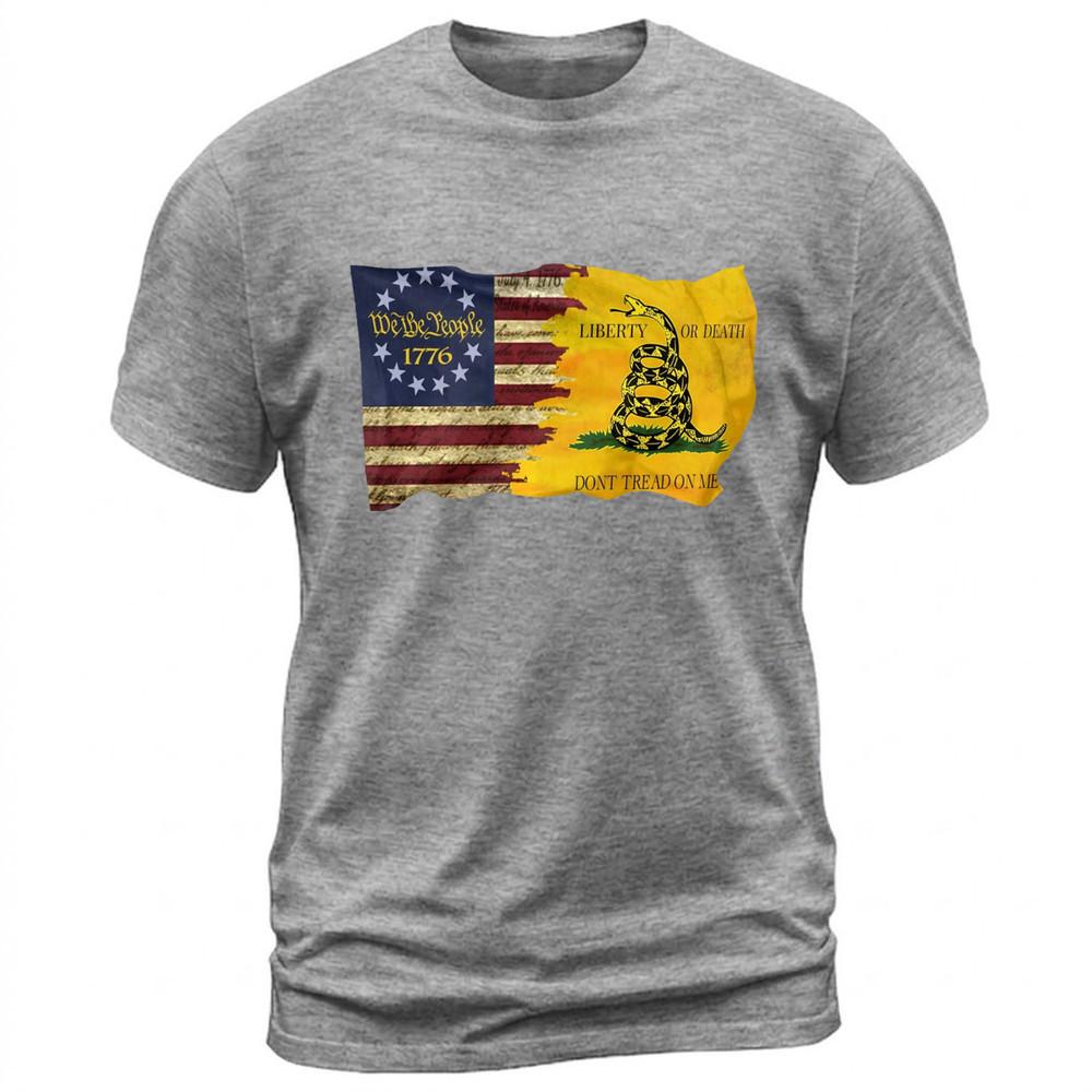 1776 We The People Gadsden Flag Patriot TShirt Size S5XL 3 Colors Unisex T-Shirt XXXXL