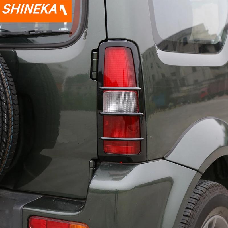 SHINEKA Lamp Hoods For Suzuki Jimny 2007-2017 Car Tail Light Lamp Rear Fog Light Decoration Cover Trim Kit Exterior Accessories