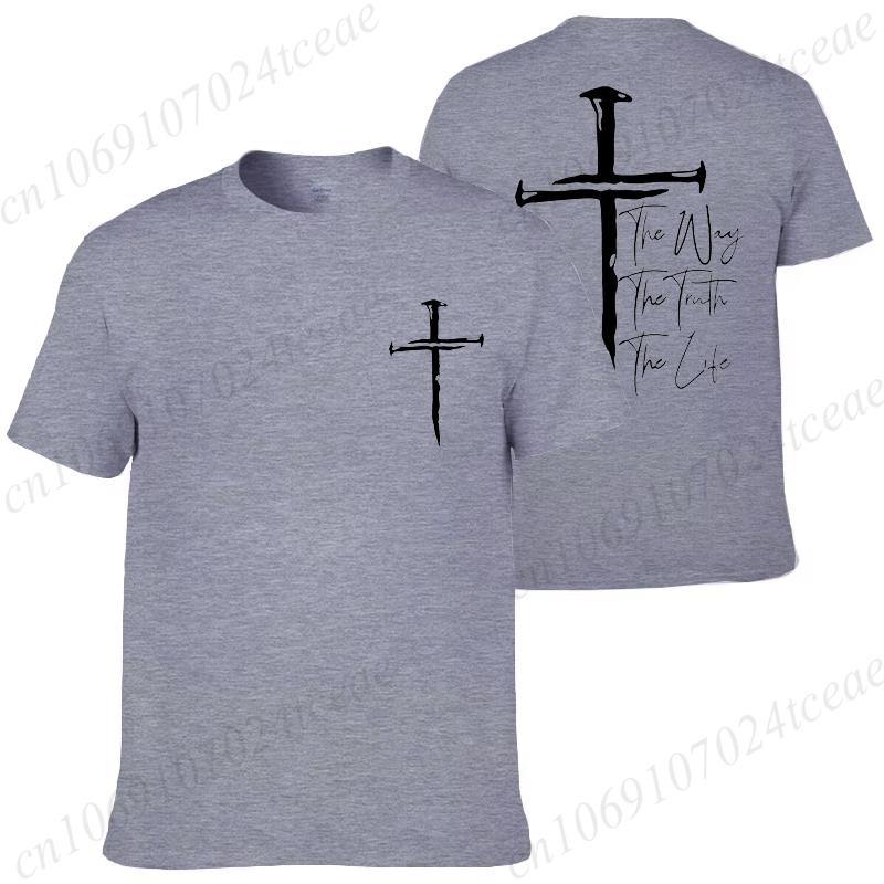 

Jesus Cross Vintage 3D Print T Shirt Men Women Oversized Christian Faith Casual Tops S