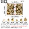 42Pcs 3/4/5cm Christmas Balls Set Creative Xmas Tree Pendants  Happy New Year Decoration