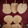 Hand-Woven Woven Straw Hand Fan Old Summer Natural Environmentally Friendly