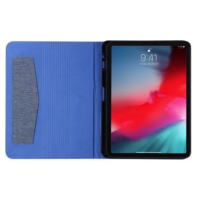 For iPad Air 11 (2025)/(2024) Case Card Holder Pen Slot Leather Tablet Cover Cloth Texture