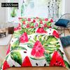 Watercolor Watermelon Duvet Cover Sets King Boys Girls Fruit Print Comforter Cover Sets 3PCS With 2 Pillowshames Bedroom Decor