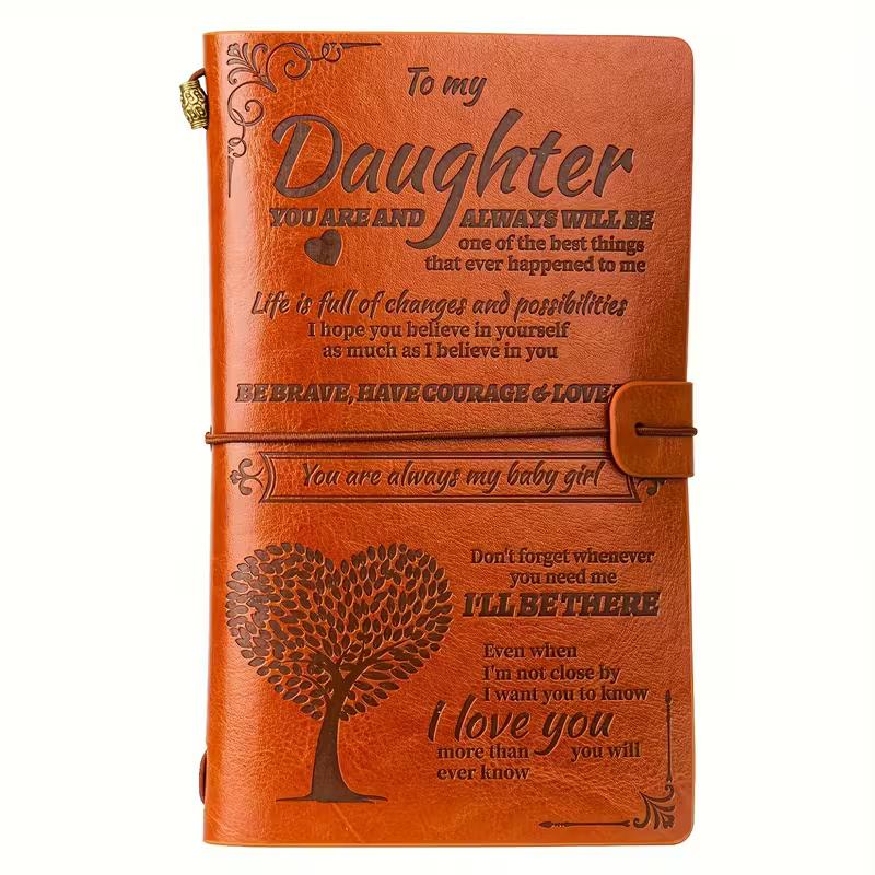 

to My Daughter Gift Leather Journals from Mom or Dad, Gift for Girl Birthday, Graduation, Thanksgiving, Christmas Gifts
